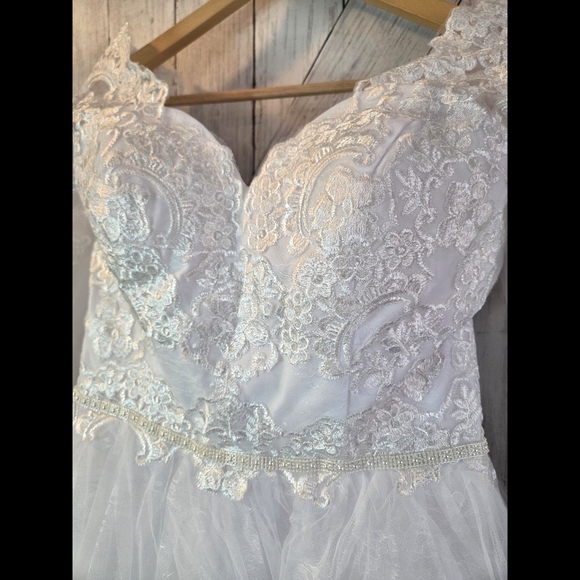 Lace Bridal Gown with Long Sleeves - Picture 6 of 12